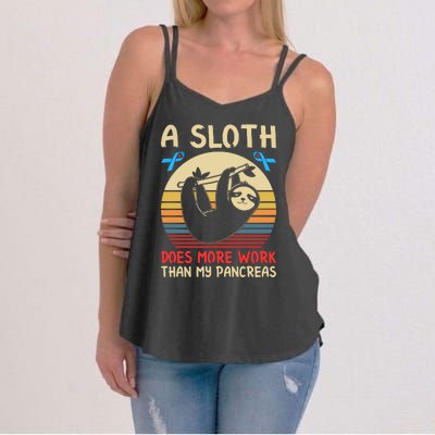 A Sloth Does More Work Than My Pancreas Women's Strappy Tank