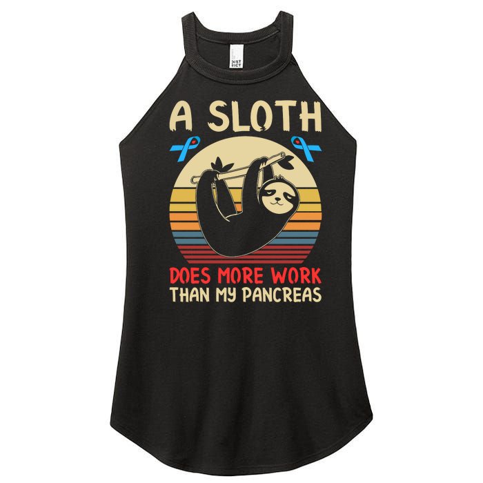 A Sloth Does More Work Than My Pancreas Women's Perfect Tri Rocker Tank