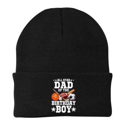 All Star Dad Of The Birthday Boy Basketball Soccer Sport Beanie