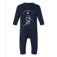 Astronaut Slam Dunk Space Basketball Lover Cool Universe Infant Fleece One Piece