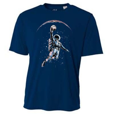 Astronaut Slam Dunk Space Basketball Lover Cool Universe Cooling Performance Crew T-Shirt