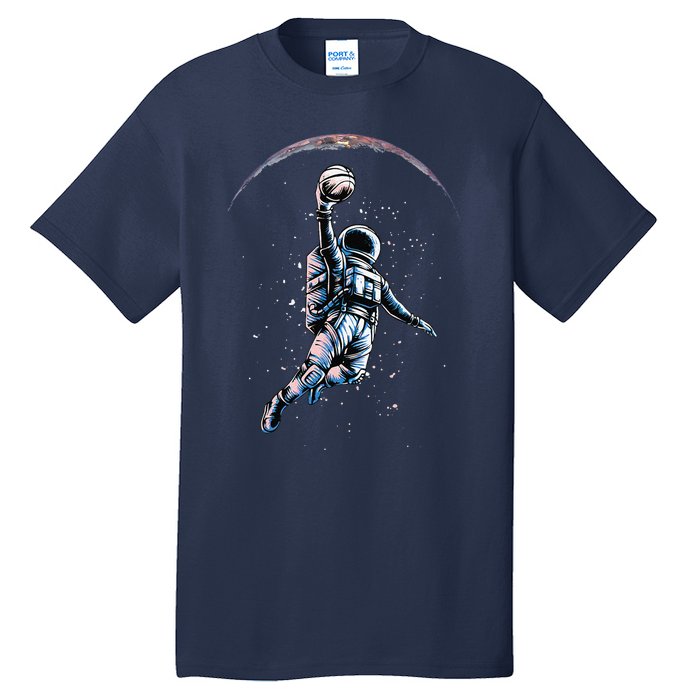 Astronaut Slam Dunk Space Basketball Lover Cool Universe Tall T-Shirt