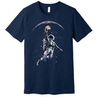 Astronaut Slam Dunk Space Basketball Lover Cool Universe Premium T-Shirt