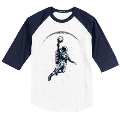 Astronaut Slam Dunk Space Basketball Lover Cool Universe Baseball Sleeve Shirt