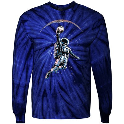 Astronaut Slam Dunk Space Basketball Lover Cool Universe Tie-Dye Long Sleeve Shirt