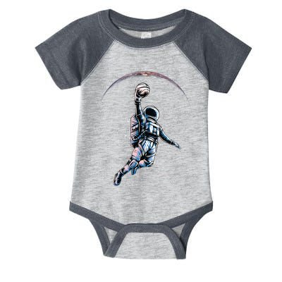 Astronaut Slam Dunk Space Basketball Lover Cool Universe Infant Baby Jersey Bodysuit