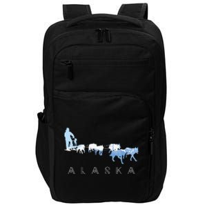 Alaska Sled Dogs Mushing Sled Dog Team Snow Mountain Scene Impact Tech Backpack