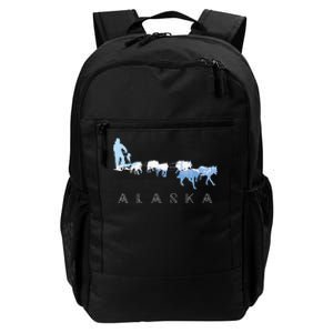 Alaska Sled Dogs Mushing Sled Dog Team Snow Mountain Scene Daily Commute Backpack