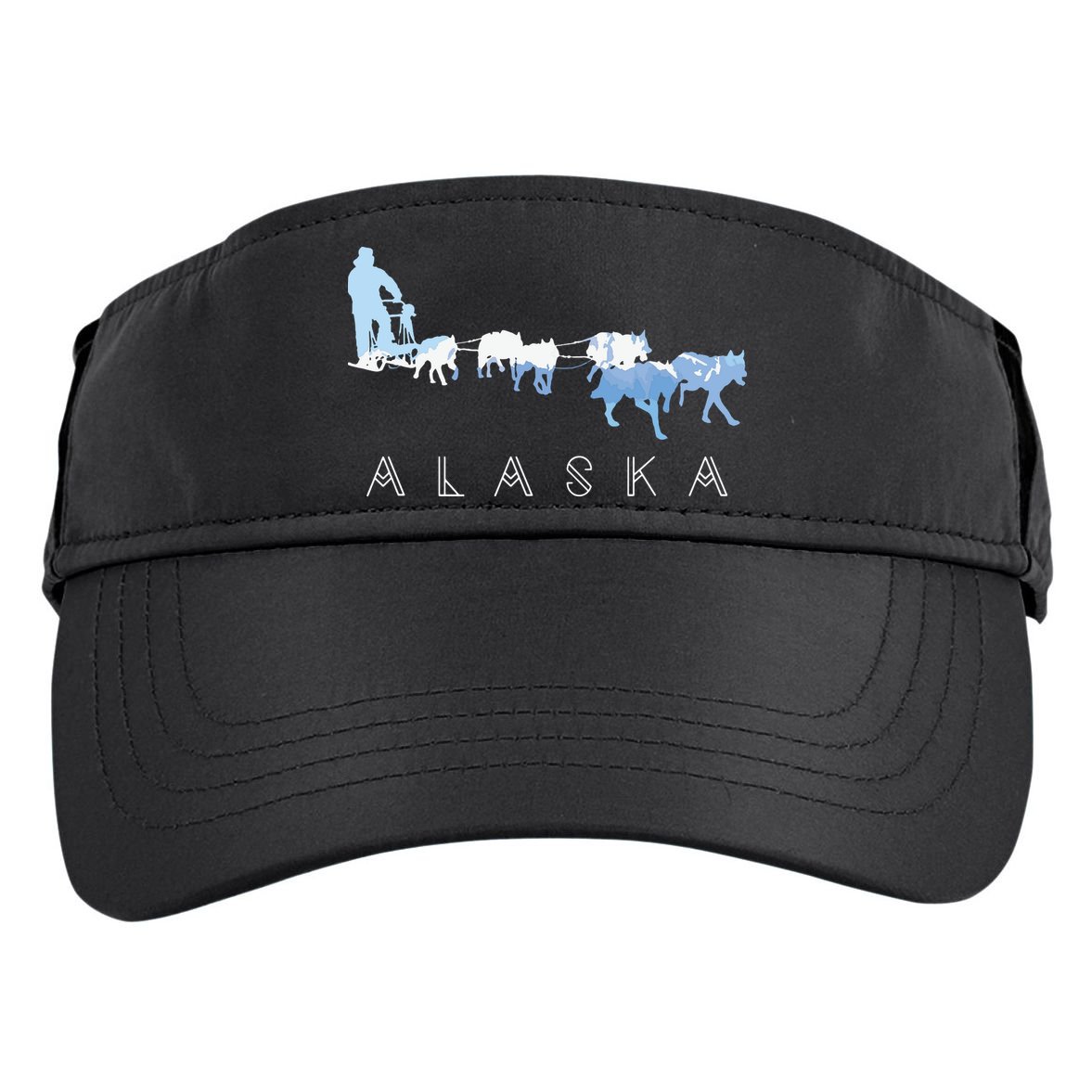 Alaska Sled Dogs Mushing Sled Dog Team Snow Mountain Scene Adult Drive Performance Visor