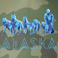Alaska Sled Dogs Mushing Team Snow Sledding Mountain Scene Legacy Tie Dye Trucker Hat
