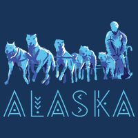 Alaska Sled Dogs Mushing Team Snow Sledding Mountain Scene Infant Baby Jersey Bodysuit