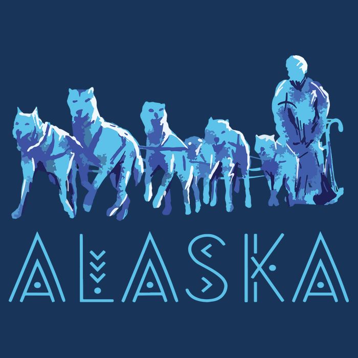 Alaska Sled Dogs Mushing Team Snow Sledding Mountain Scene Infant Baby Jersey Bodysuit