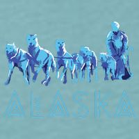Alaska Sled Dogs Mushing Team Snow Sledding Mountain Scene Sueded Cloud Jersey T-Shirt