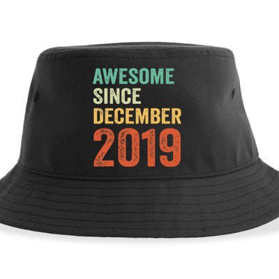 Awesome Since December 2019 3rd Birthday 3 Years Old Gift Sustainable Bucket Hat