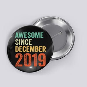 Awesome Since December 2019 3rd Birthday 3 Years Old Gift Button