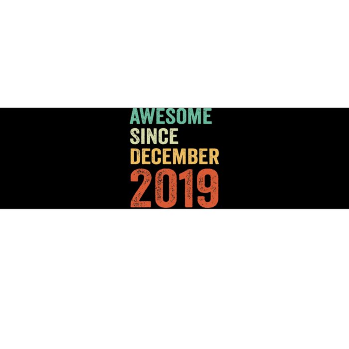 Awesome Since December 2019 3rd Birthday 3 Years Old Gift Bumper Sticker