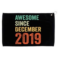 Awesome Since December 2019 3rd Birthday 3 Years Old Gift Grommeted Golf Towel