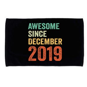 Awesome Since December 2019 3rd Birthday 3 Years Old Gift Microfiber Hand Towel