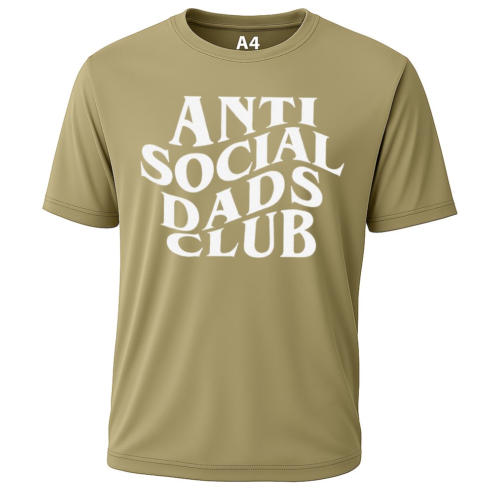 Anti Social Dad Club Funny Father Day Cooling Performance Crew T-Shirt