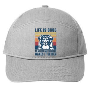 Australian Shepherd Dog Gifts Men Women Australian Shepherd 7-Panel Snapback Hat