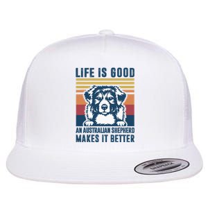 Australian Shepherd Dog Gifts Men Women Australian Shepherd Flat Bill Trucker Hat