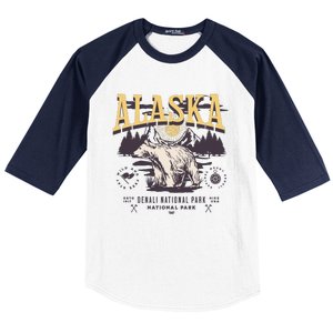 Alaska Sweatshirt Denali National Park Preppy Baseball Sleeve Shirt