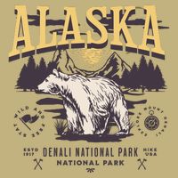 Alaska Sweatshirt Denali National Park Preppy Cooling Performance Crew T-Shirt