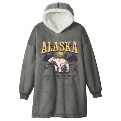 Alaska Sweatshirt Denali National Park Preppy Hooded Wearable Blanket