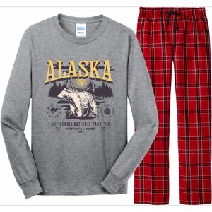 Alaska Sweatshirt Denali National Park Preppy Long Sleeve Pajama Set