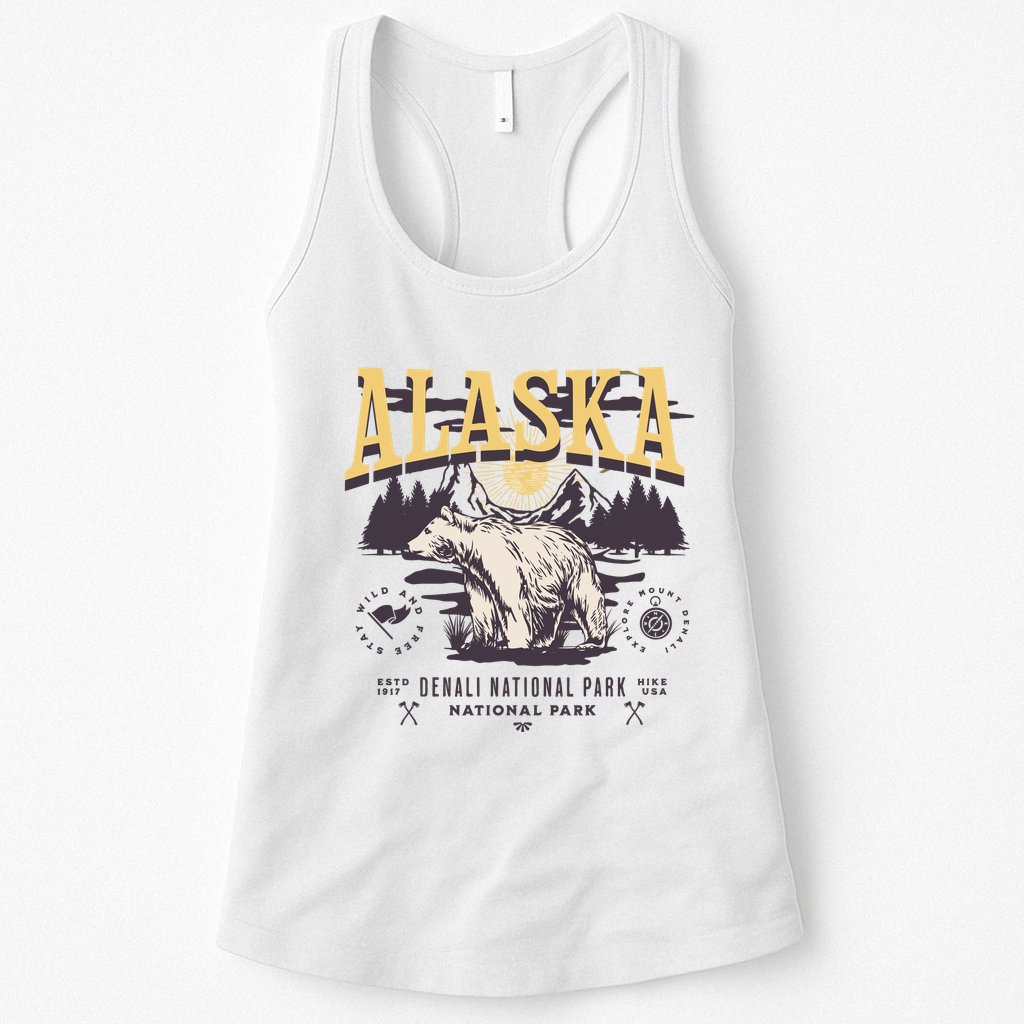 Alaska Sweatshirt Denali National Park Preppy Womens Tank Top