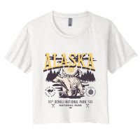Alaska Sweatshirt Denali National Park Preppy Women's Crop Top Tee