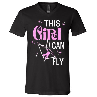 Aerial Silks Dancer Aerialist Air Yoga Acrobatics Women Gift V-Neck T-Shirt