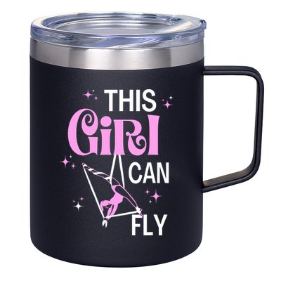 Aerial Silks Dancer Aerialist Air Yoga Acrobatics Women Gift 12oz Stainless Steel Coffee Mug