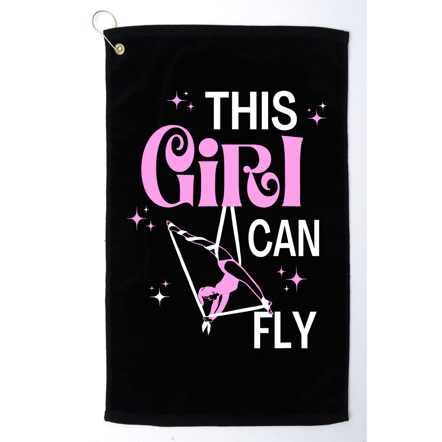 Aerial Silks Dancer Aerialist Air Yoga Acrobatics Women Gift Golf Towel