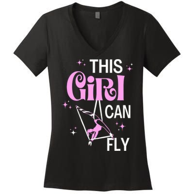 Aerial Silks Dancer Aerialist Air Yoga Acrobatics Women Gift Women's V-Neck T-Shirt