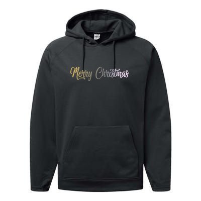 A Simple Design For Merry Christmas Performance Fleece Hoodie