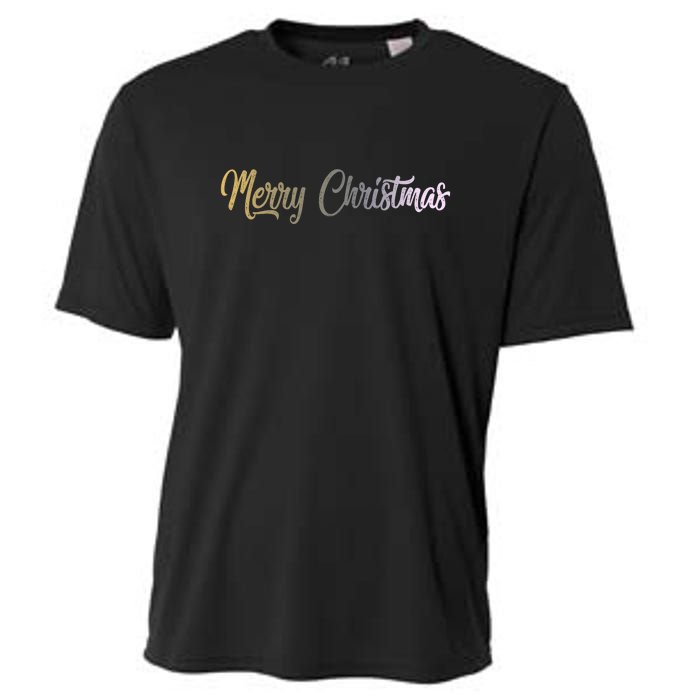 A Simple Design For Merry Christmas Cooling Performance Crew T-Shirt