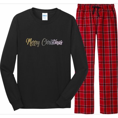 A Simple Design For Merry Christmas Long Sleeve Pajama Set