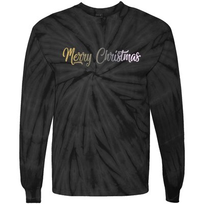 A Simple Design For Merry Christmas Tie-Dye Long Sleeve Shirt