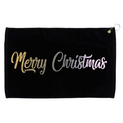 A Simple Design For Merry Christmas Grommeted Golf Towel