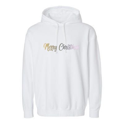 A Simple Design For Merry Christmas Garment-Dyed Fleece Hoodie