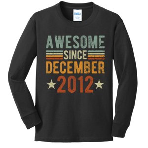 Awesome Since December 2012 10 Years Old tee shirt 10th year Kids Long Sleeve Shirt