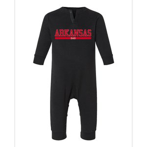 Arkansas State Dad Sports Infant Fleece One Piece