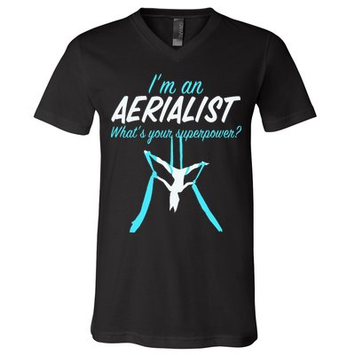 Aerial Silks Dancer Aerialist Air Yoga Acrobatics Women Gift V-Neck T-Shirt