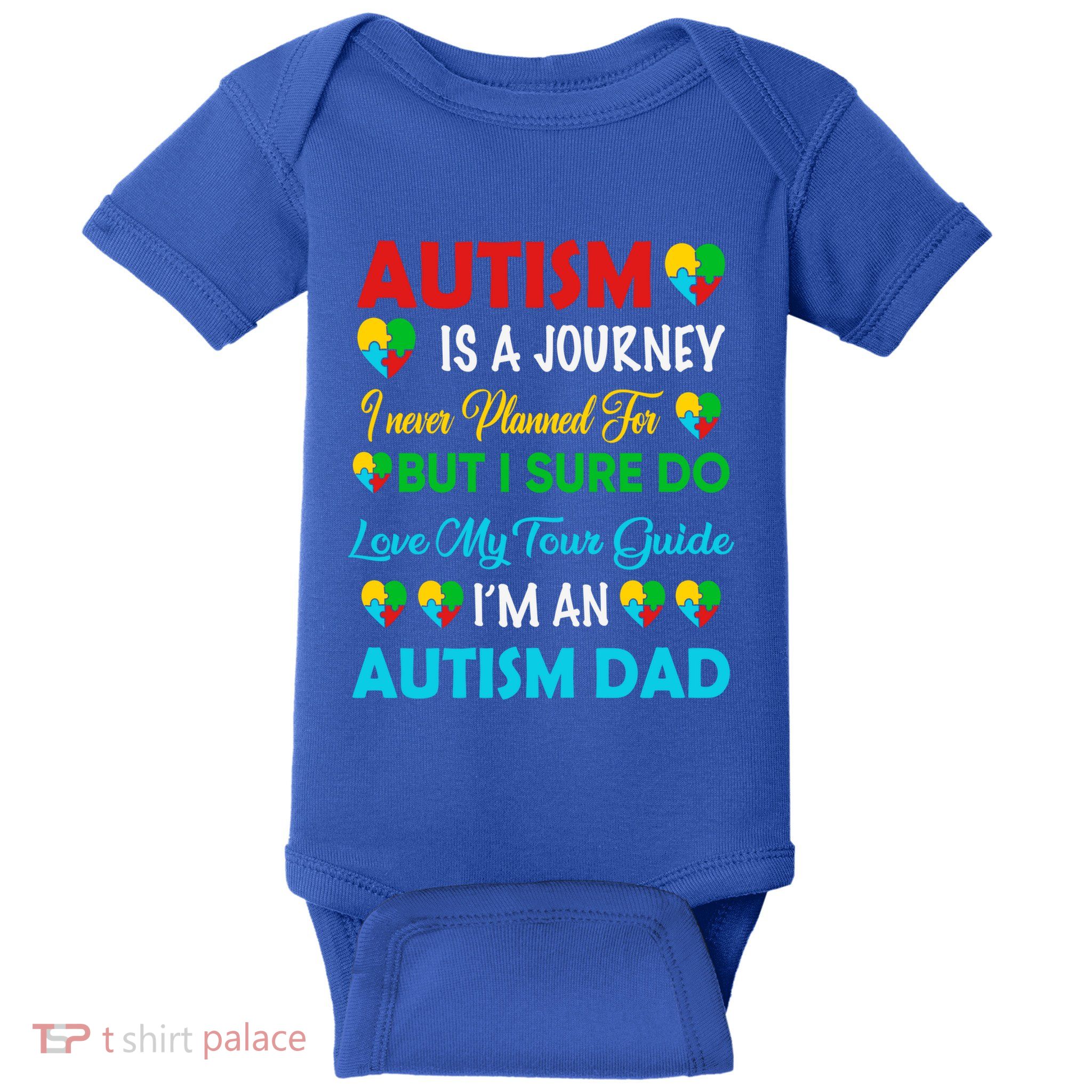 Autism Spectrum Disorder Dad Proud Awareness Puzzle Daddy Gift Baby Bodysuit