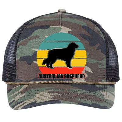 Australian Shepherd Dog Lover Graphic Retro Rope Trucker Hat Cap