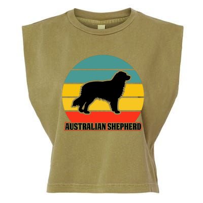 Australian Shepherd Dog Lover Graphic Garment-Dyed Women's Muscle Tee