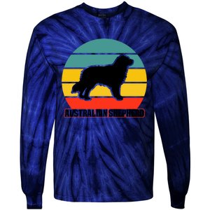 Australian Shepherd Dog Lover Graphic Tie-Dye Long Sleeve Shirt