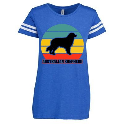 Australian Shepherd Dog Lover Graphic Enza Ladies Jersey Football T-Shirt