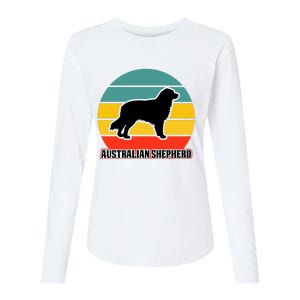 Australian Shepherd Dog Lover Graphic Womens Cotton Relaxed Long Sleeve T-Shirt